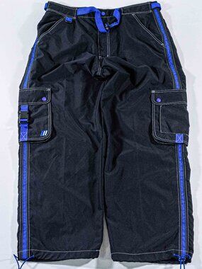 Vintage MacGear Parachute Pants 38 x 31 Wide Leg Cargo Rave Y2K Cyber Gorp